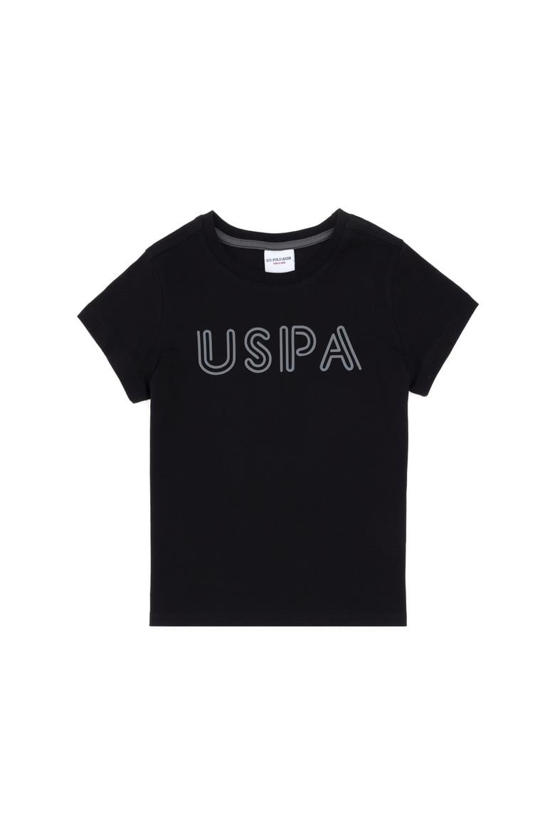 Erkek Çocuk Siyah Basic Bisiklet Yaka Tişört