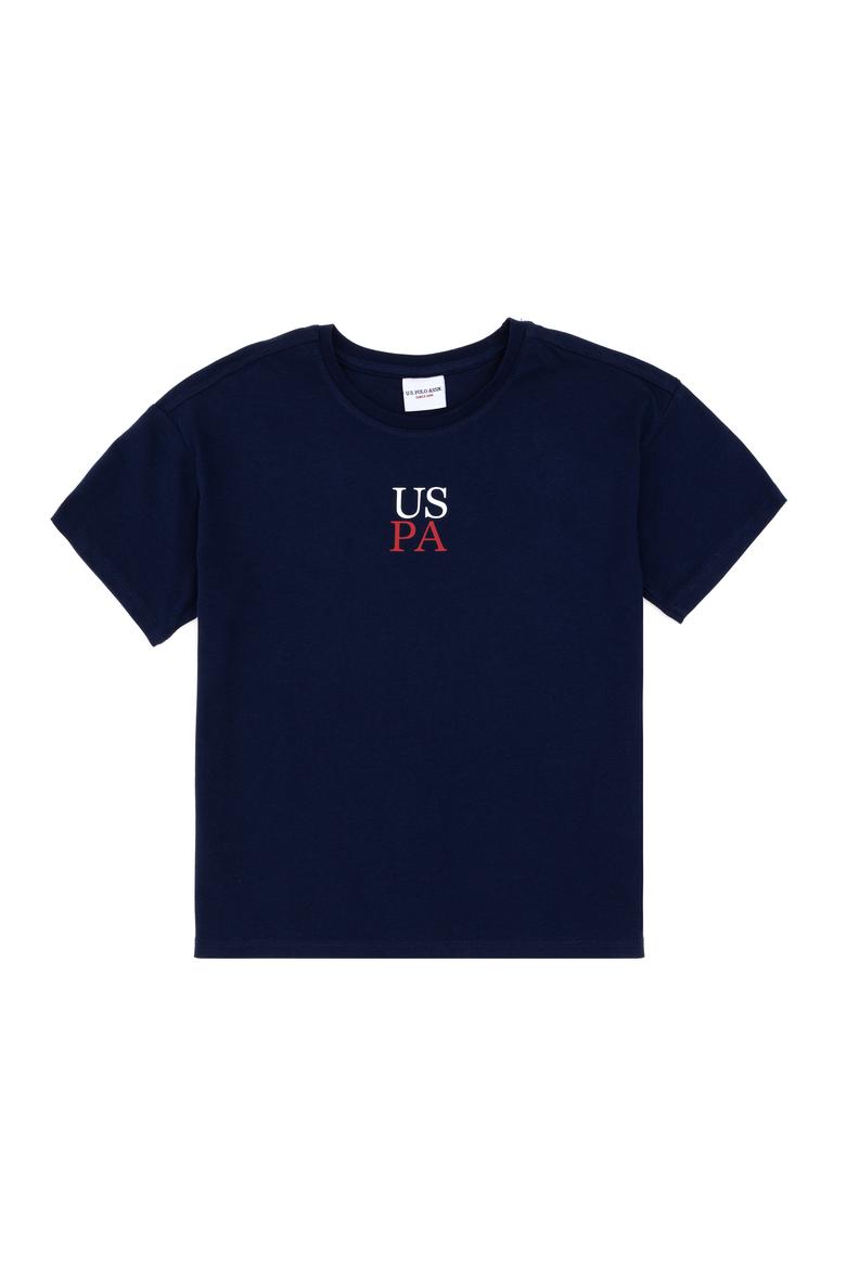 Erkek Çocuk Lacivert Oversize Bisiklet Yaka Tişört - 50306498016