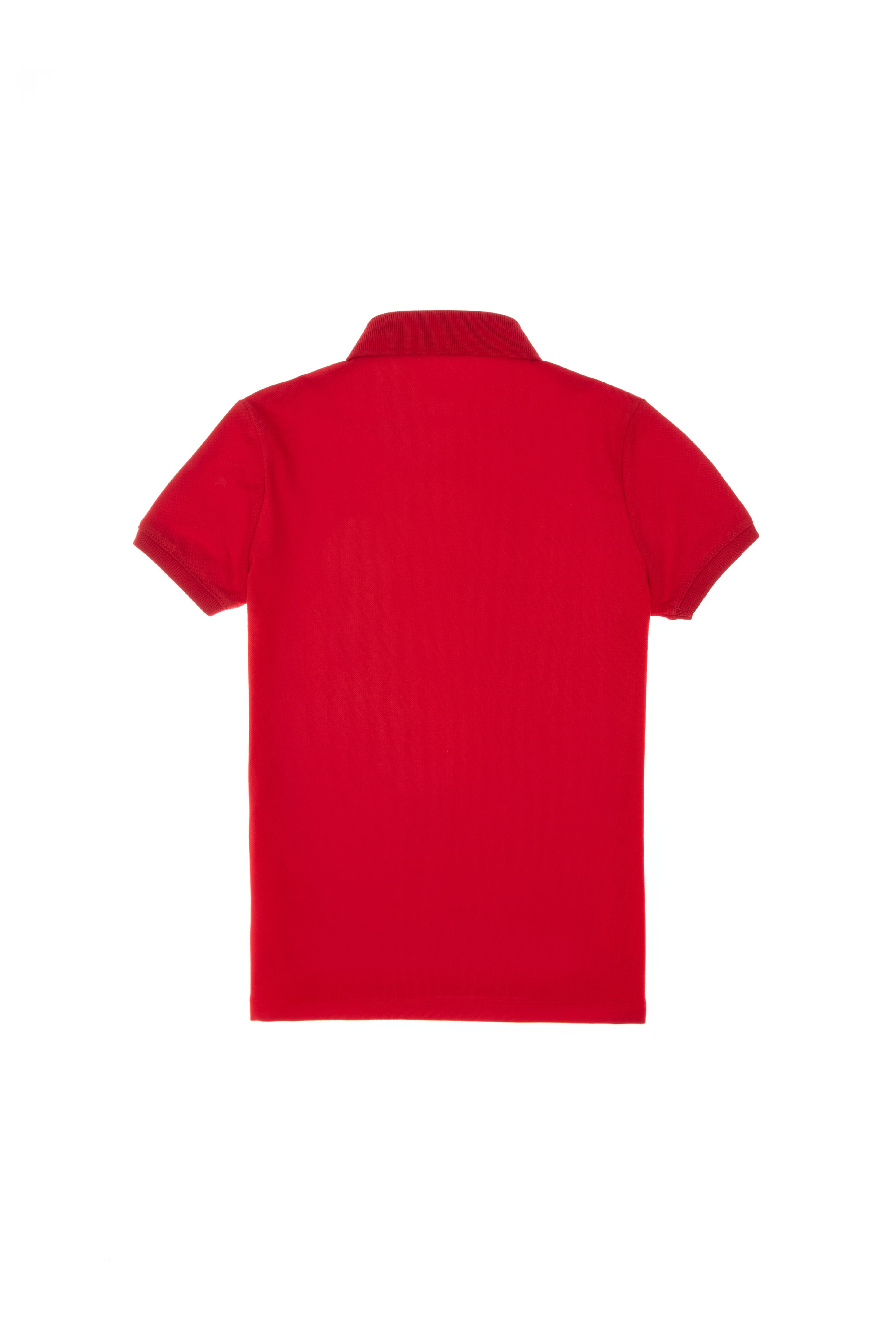 Kız Çocuk Kırmızı Polo Yaka Basic Tişört - Image 3