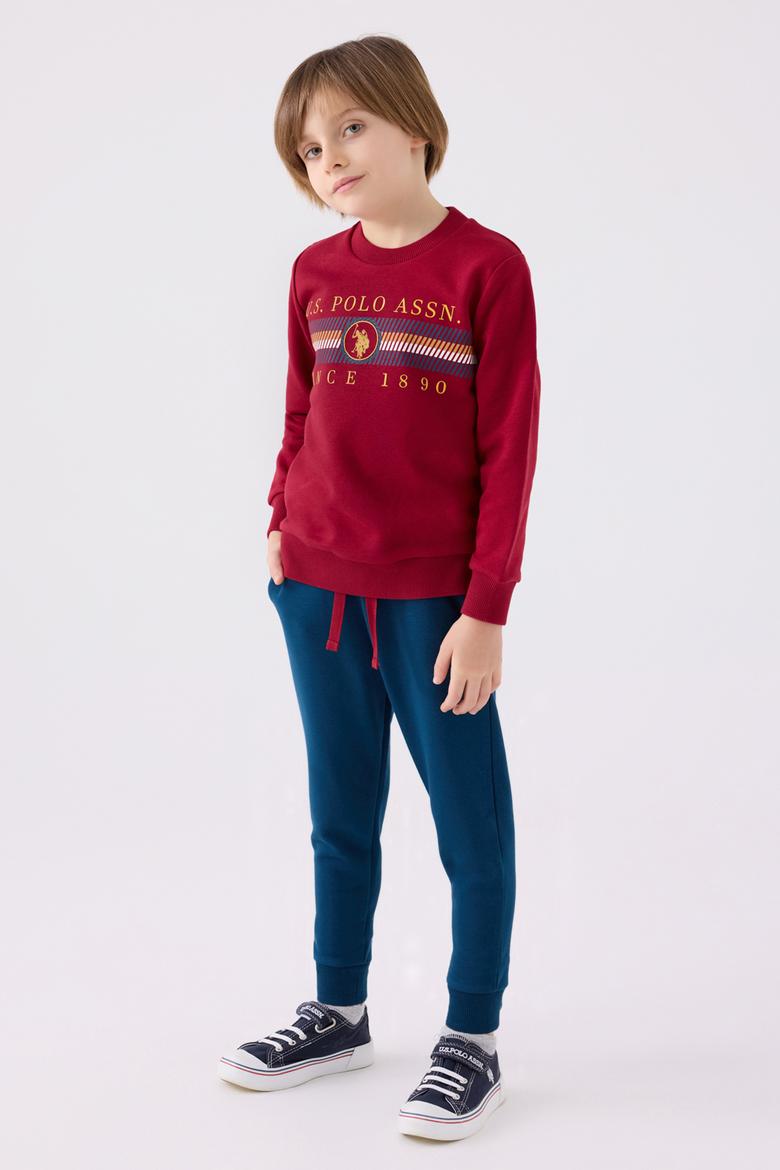 Erkek Çocuk Bordo Pijama Takımı