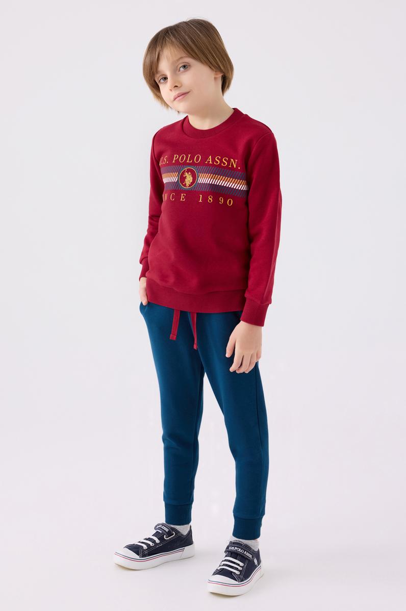 Erkek Çocuk Bordo Pijama Takımı