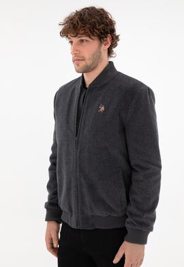 Erkek Antrasit Kaşe Mont - 50290768027