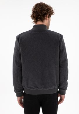 Erkek Antrasit Kaşe Mont - 50290768027