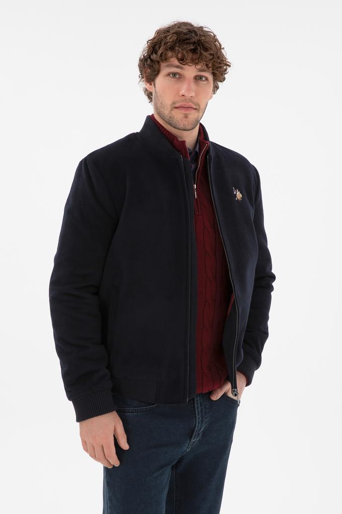 Erkek Lacivert Kaşe Mont