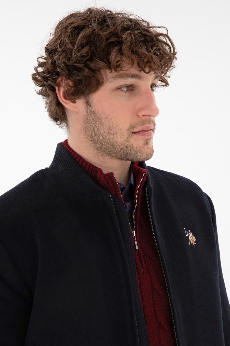 Erkek Lacivert Kaşe Mont