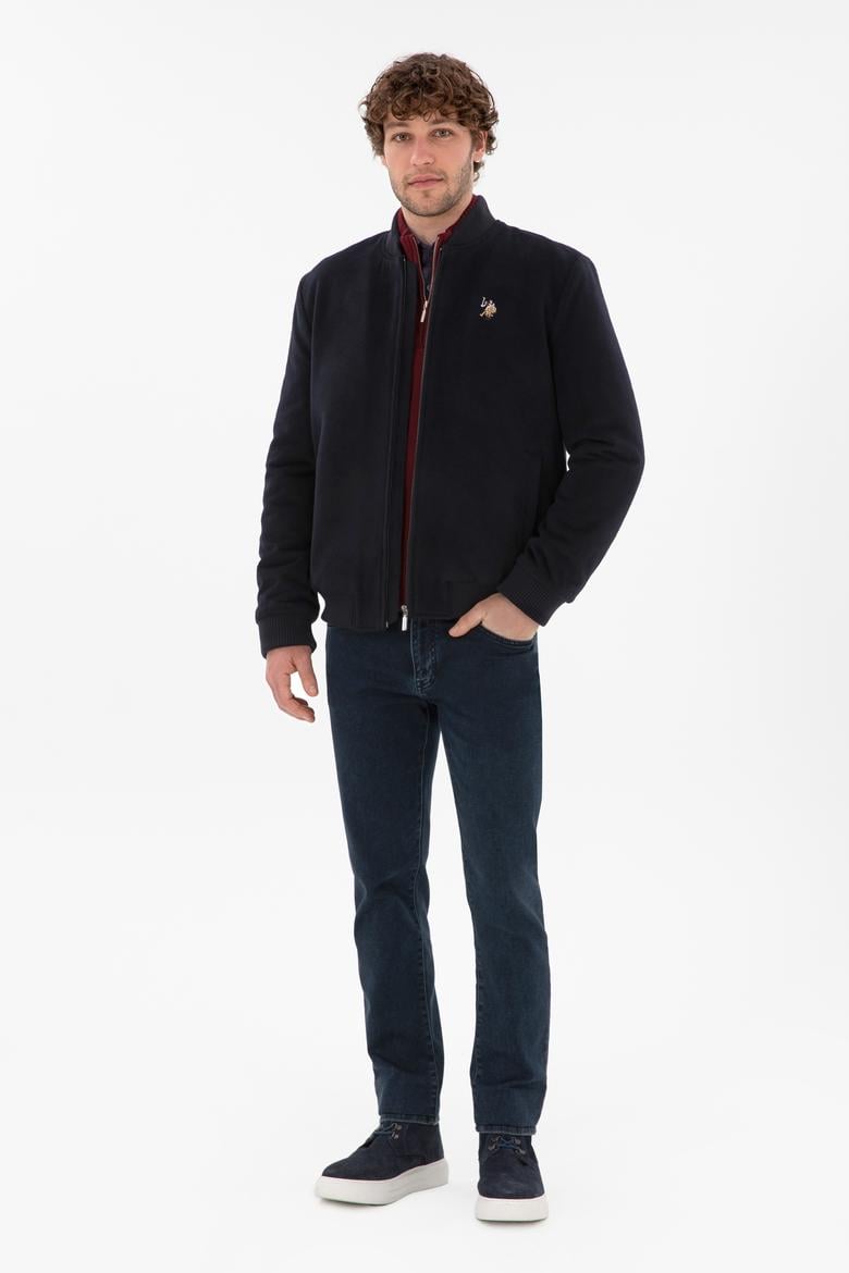 Erkek Lacivert Kaşe Mont - 50290768007