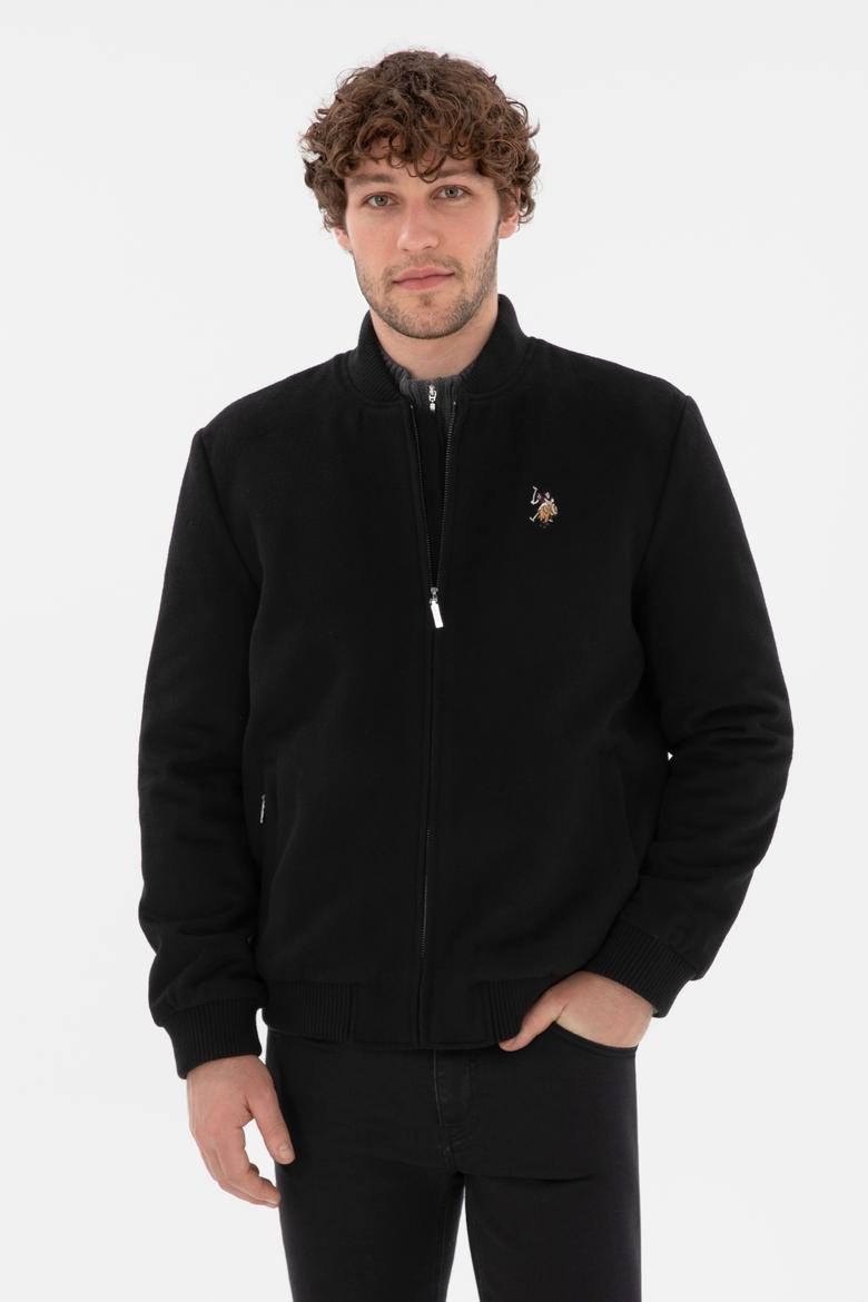 Erkek Siyah Kaşe Mont