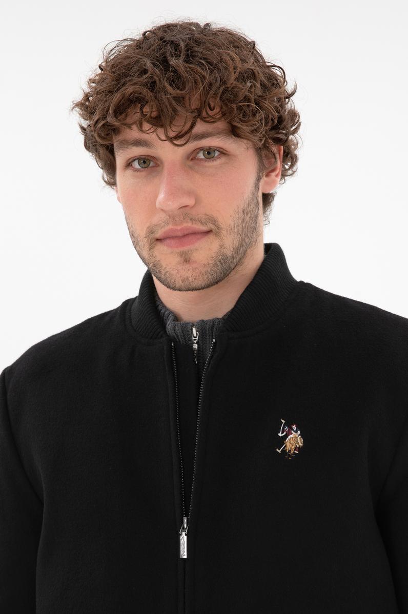 Erkek Siyah Kaşe Mont