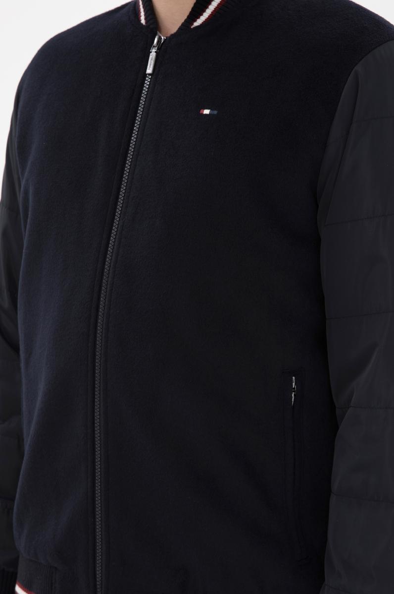 Erkek Lacivert Kaşe Mont