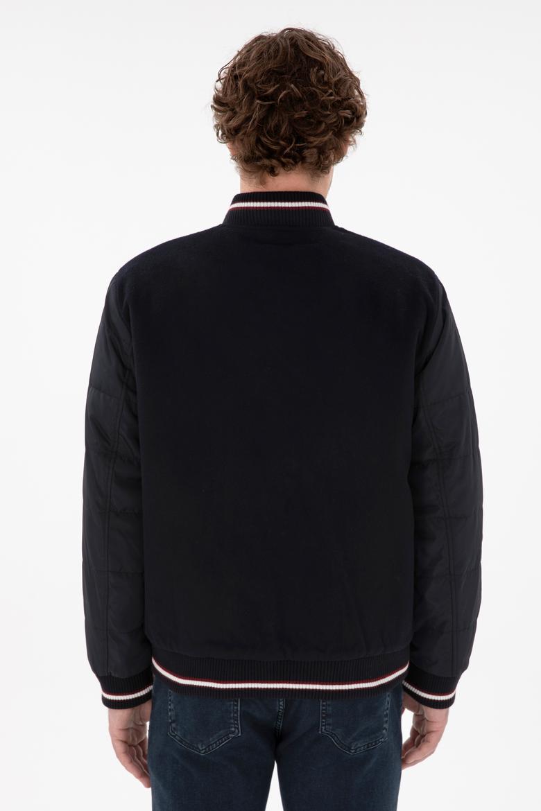 Erkek Lacivert Kaşe Mont - 50291291006