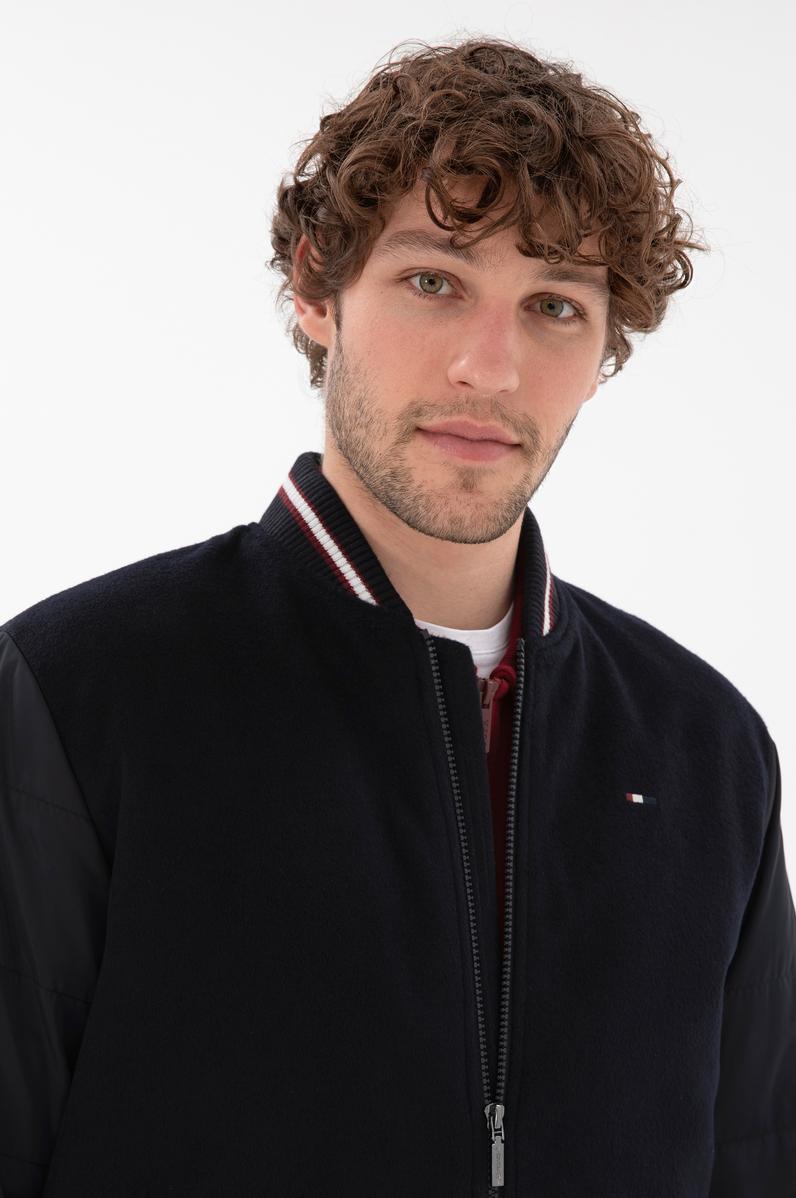 Erkek Lacivert Kaşe Mont