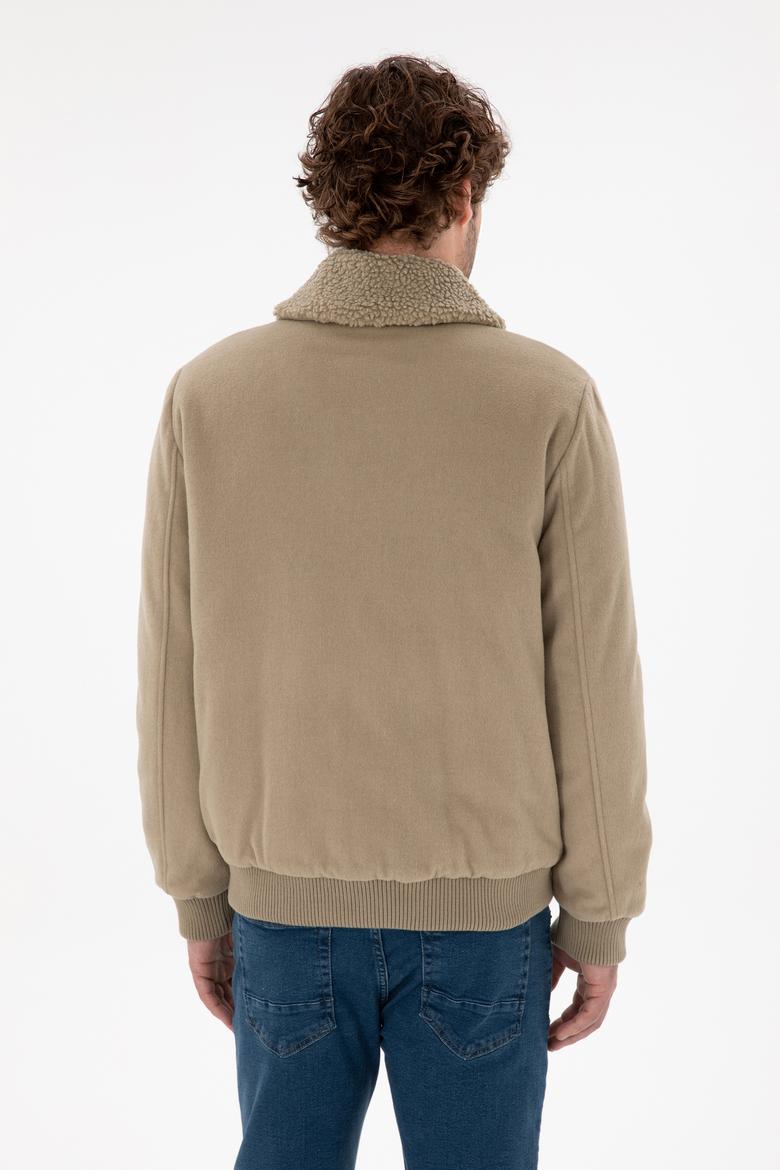 Erkek Açık Haki Kaşe Mont - 50290810028