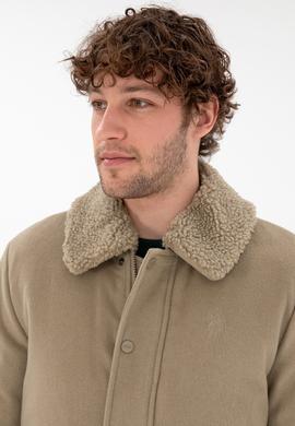 Erkek Açık Haki Kaşe Mont - 50290810028