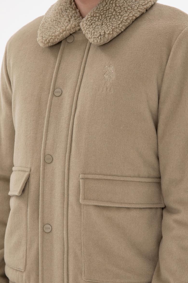 Erkek Açık Haki Kaşe Mont - 50290810028