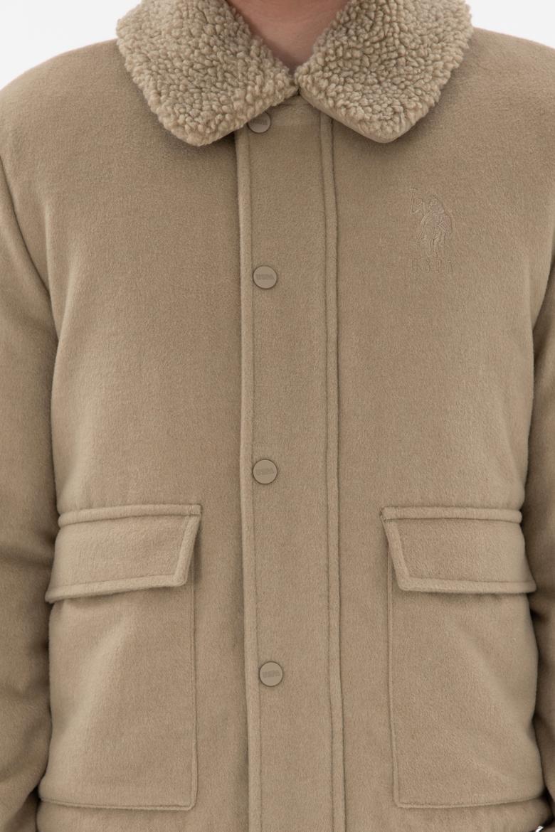 Erkek Açık Haki Kaşe Mont - 50290810028