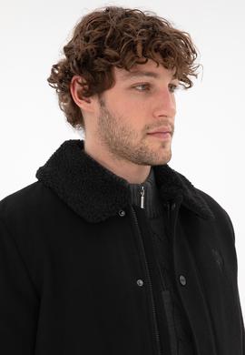 Erkek Siyah Kaşe Mont - 50290810029