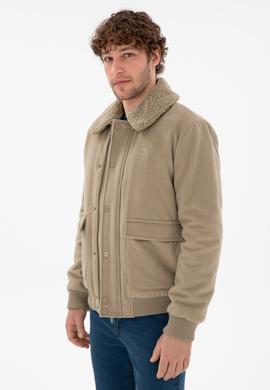 Erkek Açık Haki Kaşe Mont - 50290810028