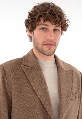 Erkek Kahverengi Kaşe Kaban - 50291731018