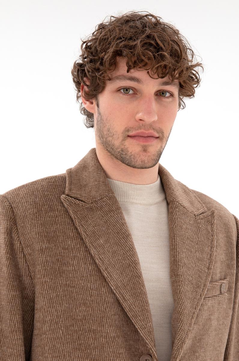 Erkek Kahverengi Kaşe Kaban