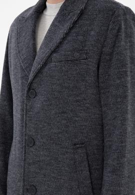 Erkek Lacivert Kaşe Kaban - 50291731004