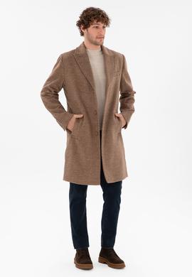 Erkek Kahverengi Kaşe Kaban - 50291731018