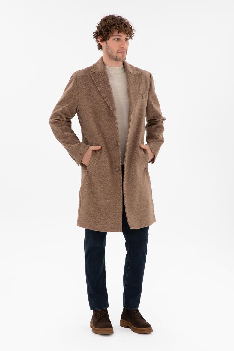 Erkek Kahverengi Kaşe Kaban - 50291731018