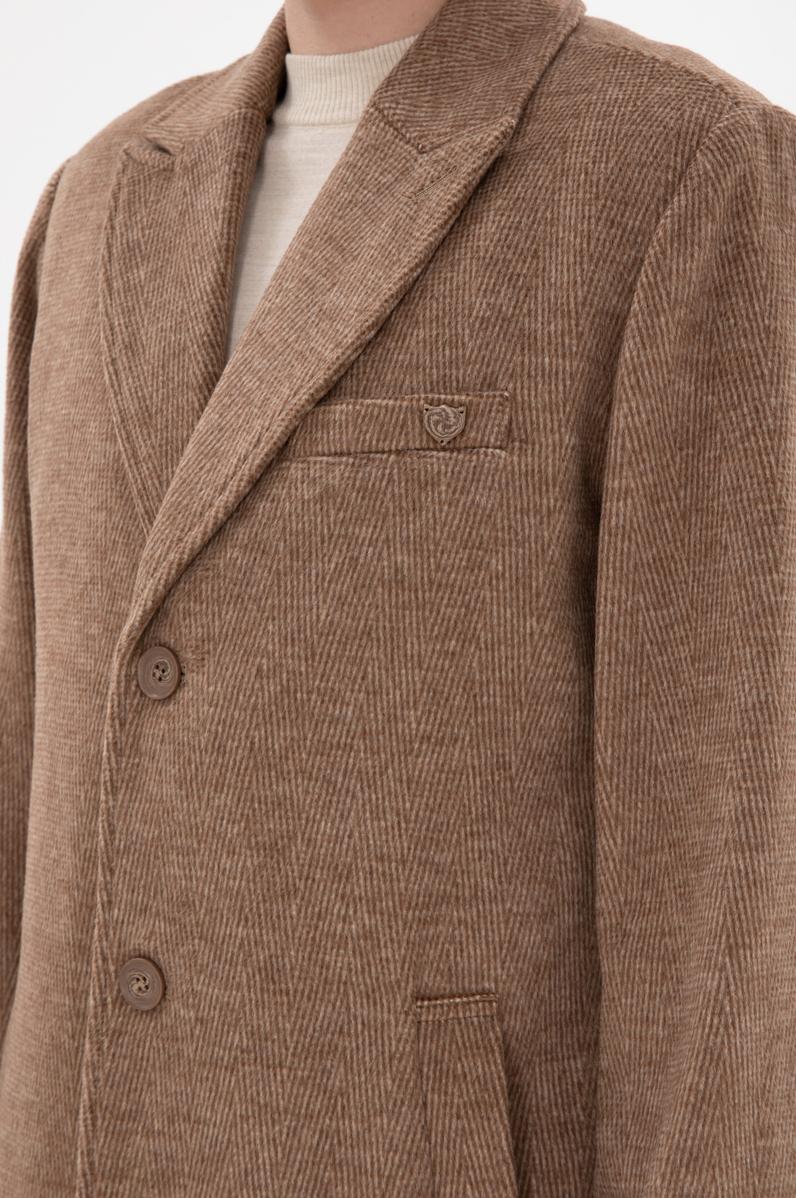 Erkek Kahverengi Kaşe Kaban