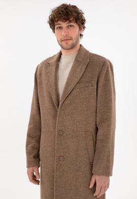 Erkek Kahverengi Kaşe Kaban - 50291731018