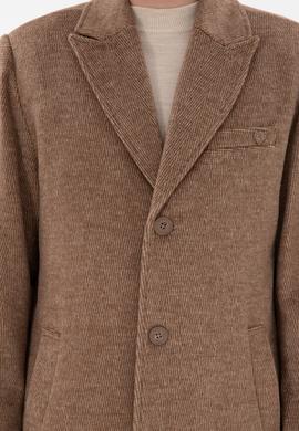 Erkek Kahverengi Kaşe Kaban - 50291731018