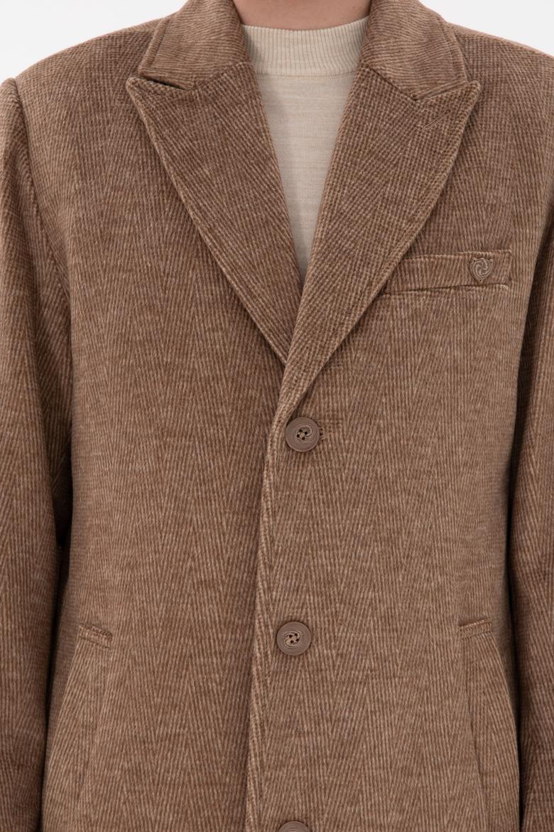 Erkek Kahverengi Kaşe Kaban - 50291731018