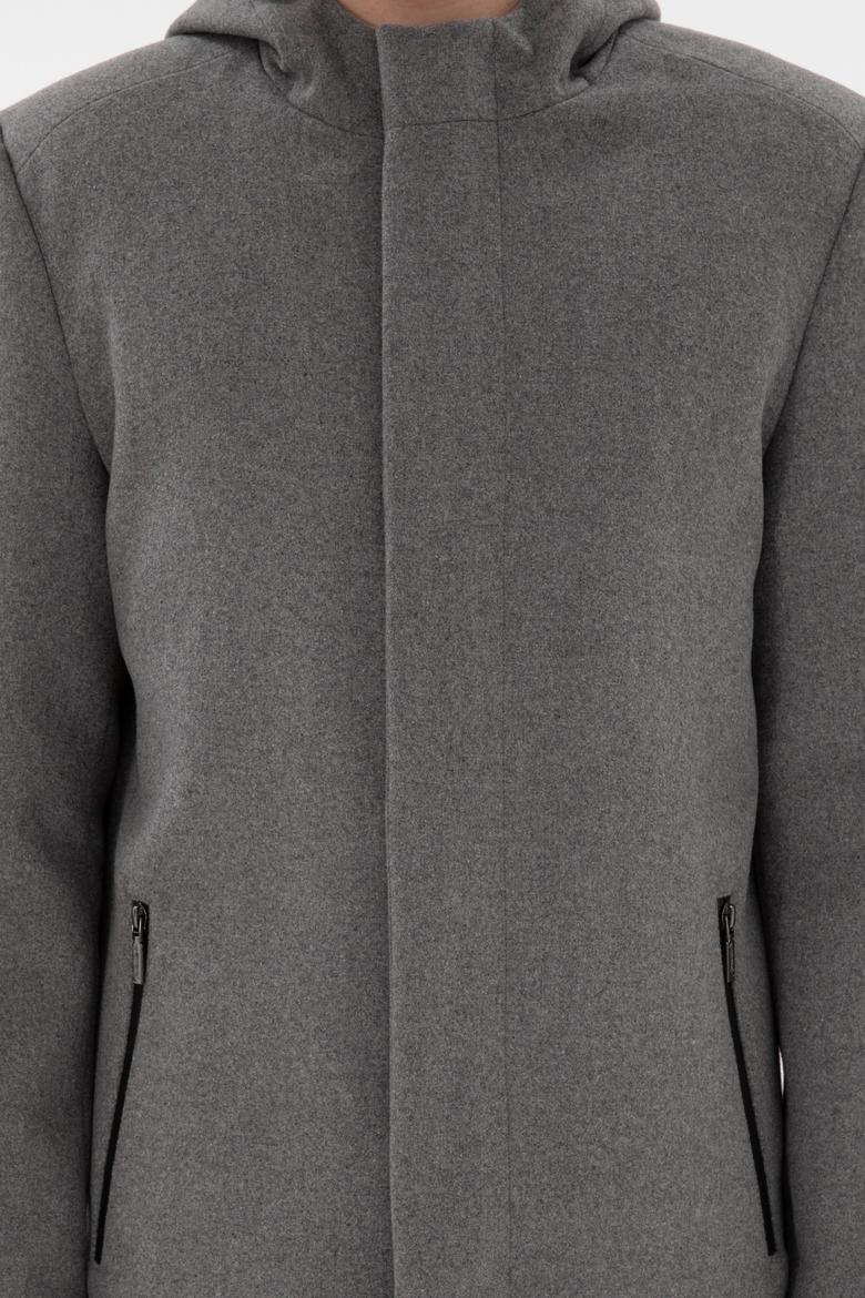 Erkek Gri Kaşe Kaban - 50291709002