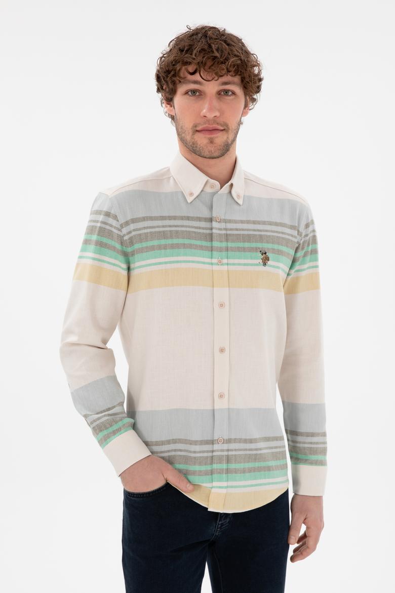 Erkek Taş Uzun Kollu Gömlek