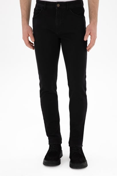 Erkek Eflatun Jean Pantolon