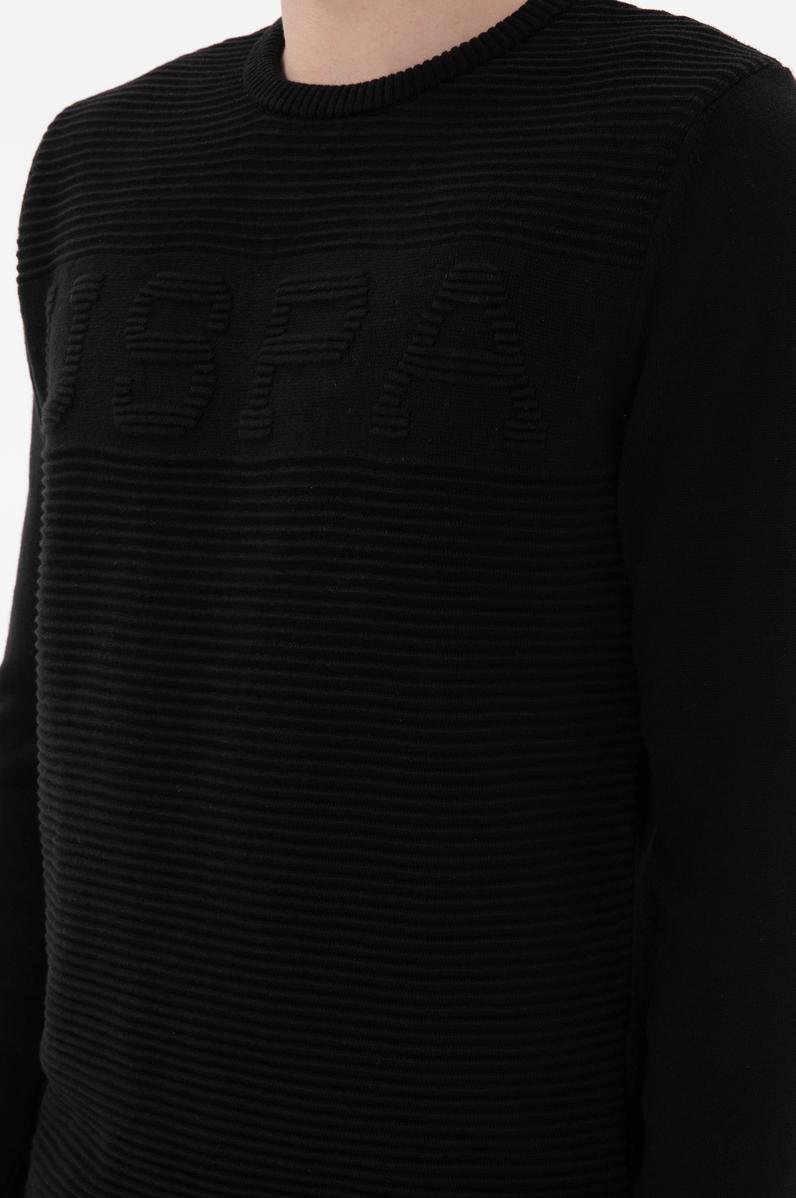 Erkek Slim Fit Bisiklet Yaka Siyah Kazak