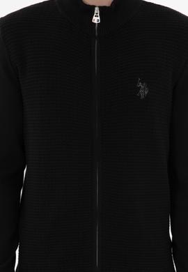 Erkek Siyah Basic Triko Hırka - 50294738028