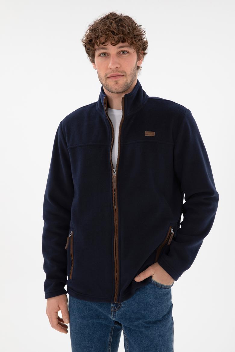 Erkek Lacivert  Polar Örme Hırka - 50290594001