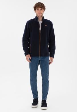 Erkek Lacivert  Polar Örme Hırka - 50290594001