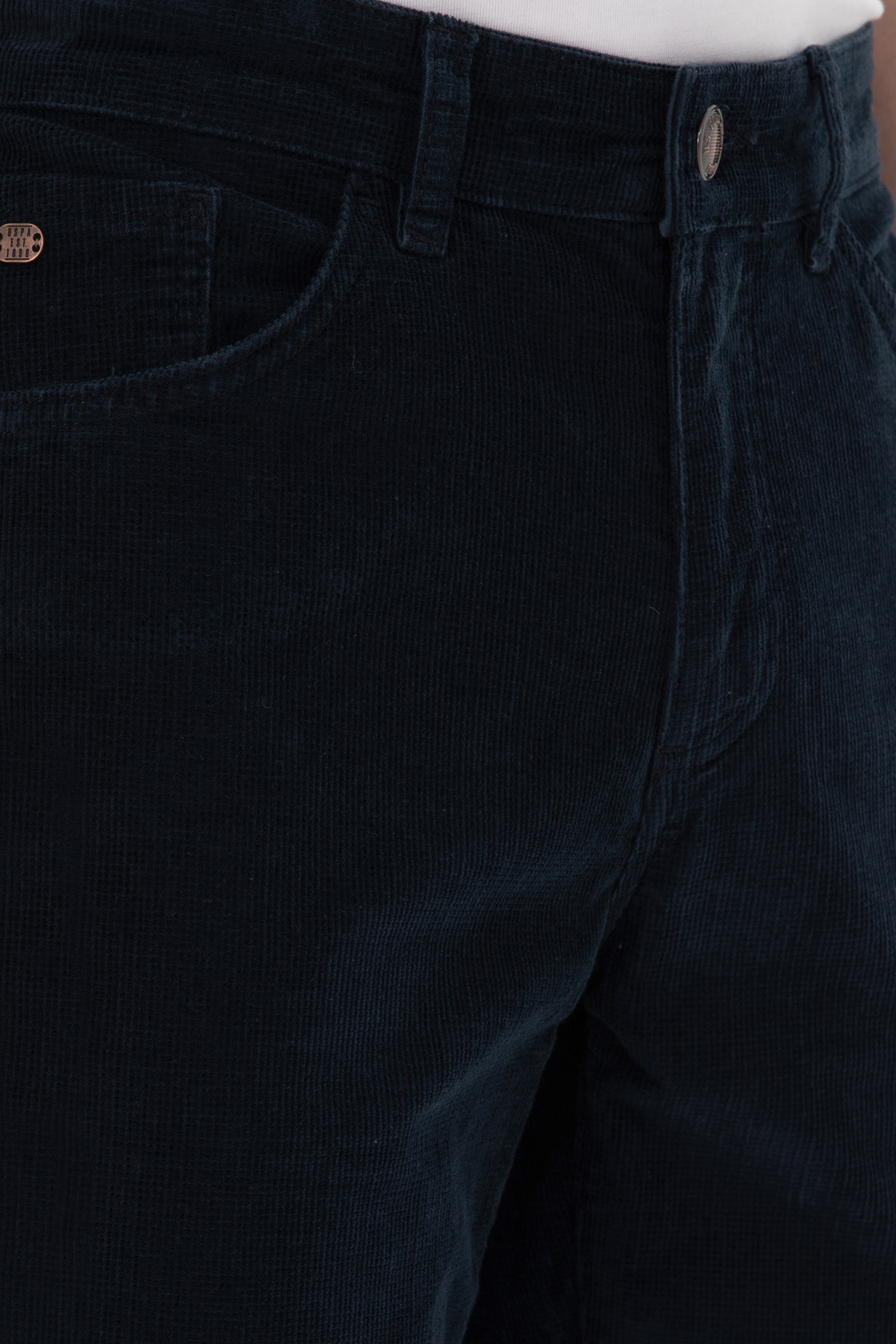 Erkek Regular Fit Lacivert Kanvas Pantolon