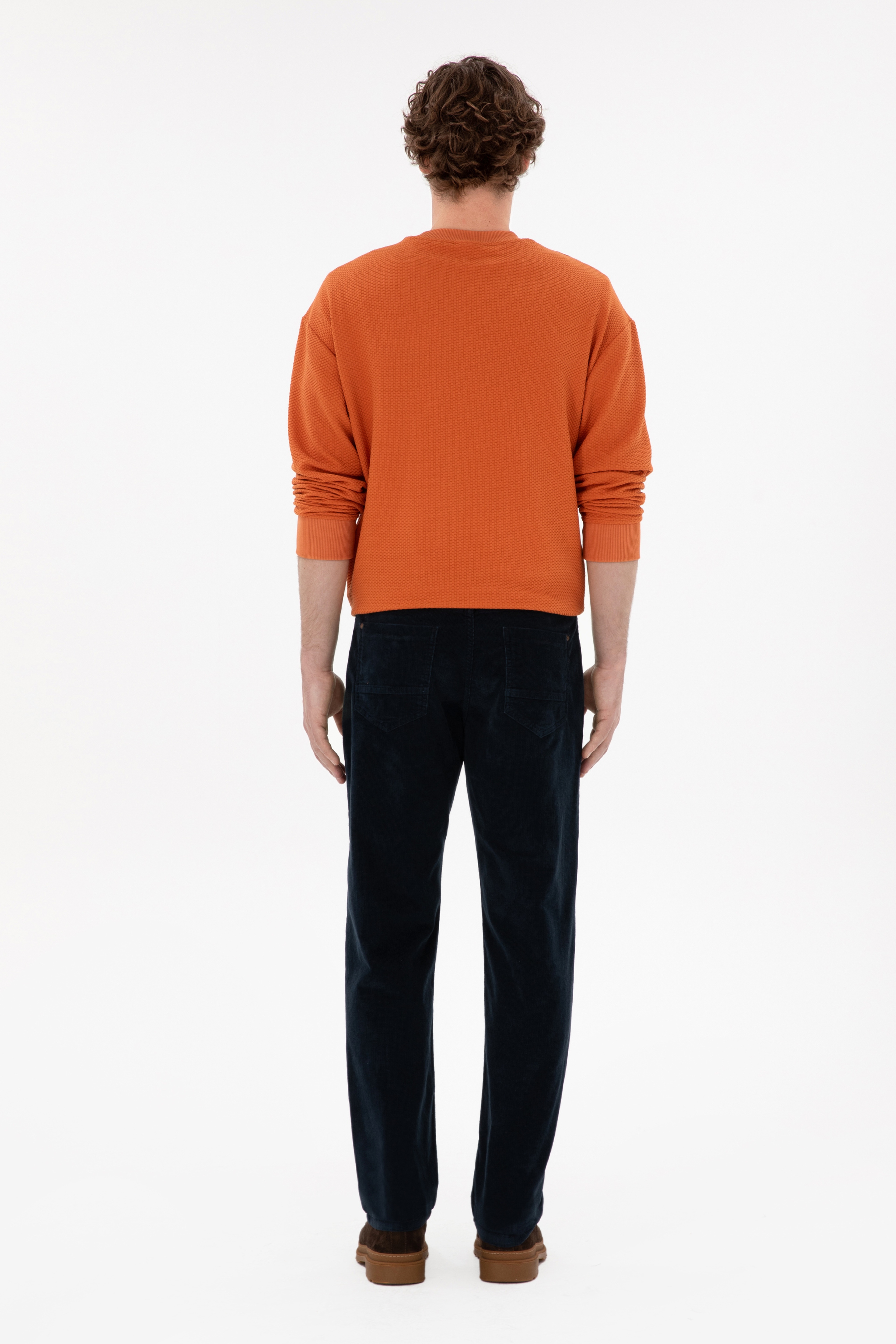 Erkek Regular Fit Lacivert Kanvas Pantolon - Image 4