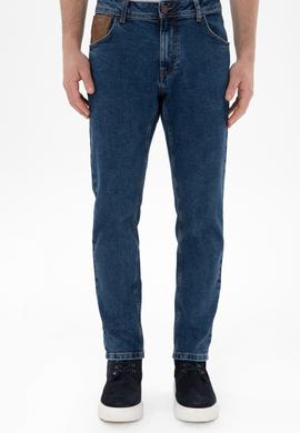 Erkek Koyu Mavi Jean Pantolon - 50290261035