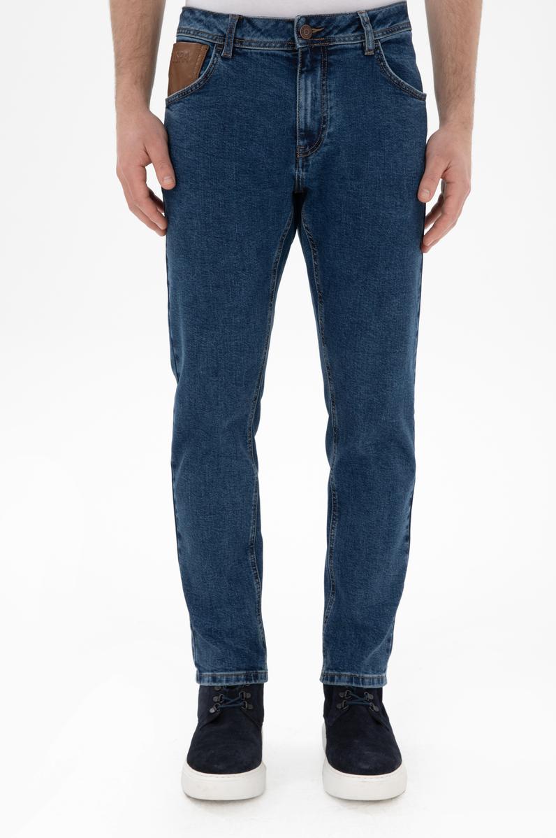 Erkek Koyu Mavi Jean Pantolon