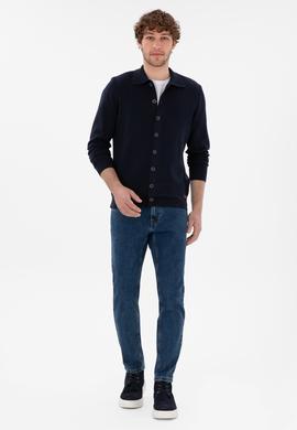 Erkek Koyu Mavi Jean Pantolon - 50290261035