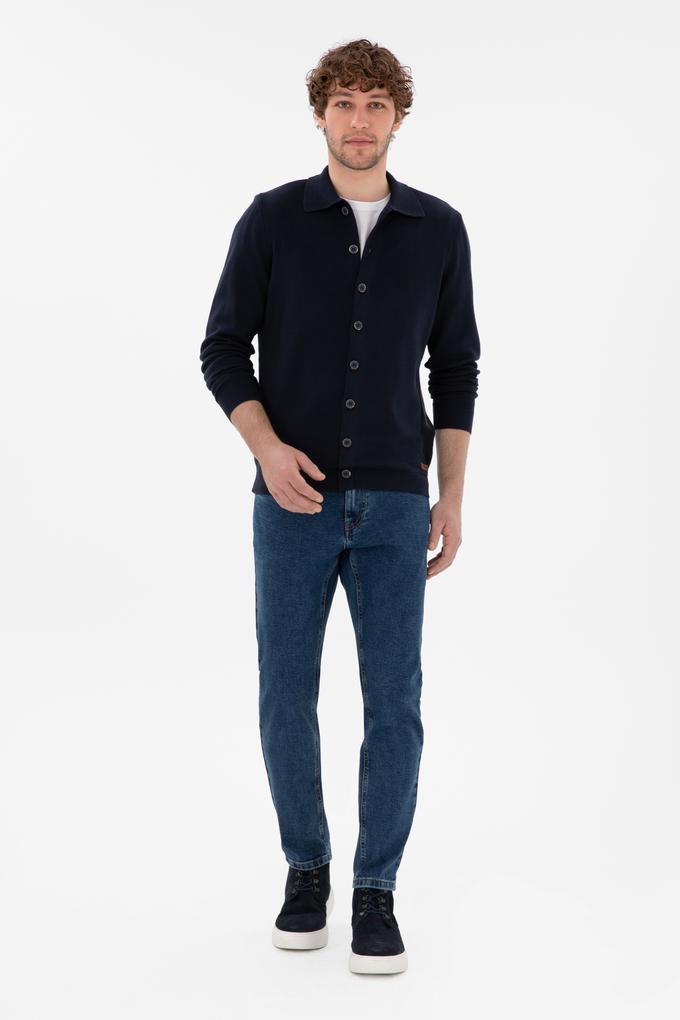 Erkek Koyu Mavi Jean Pantolon