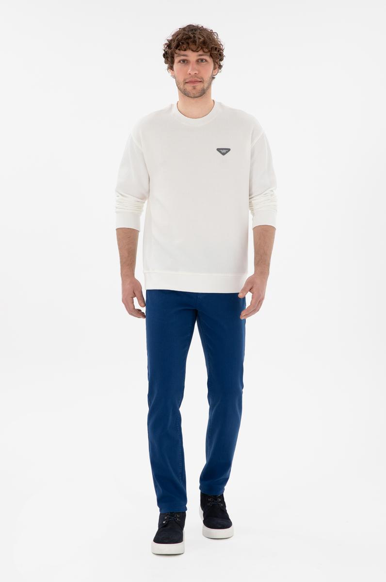 Erkek İndigo Kanvas Pantolon