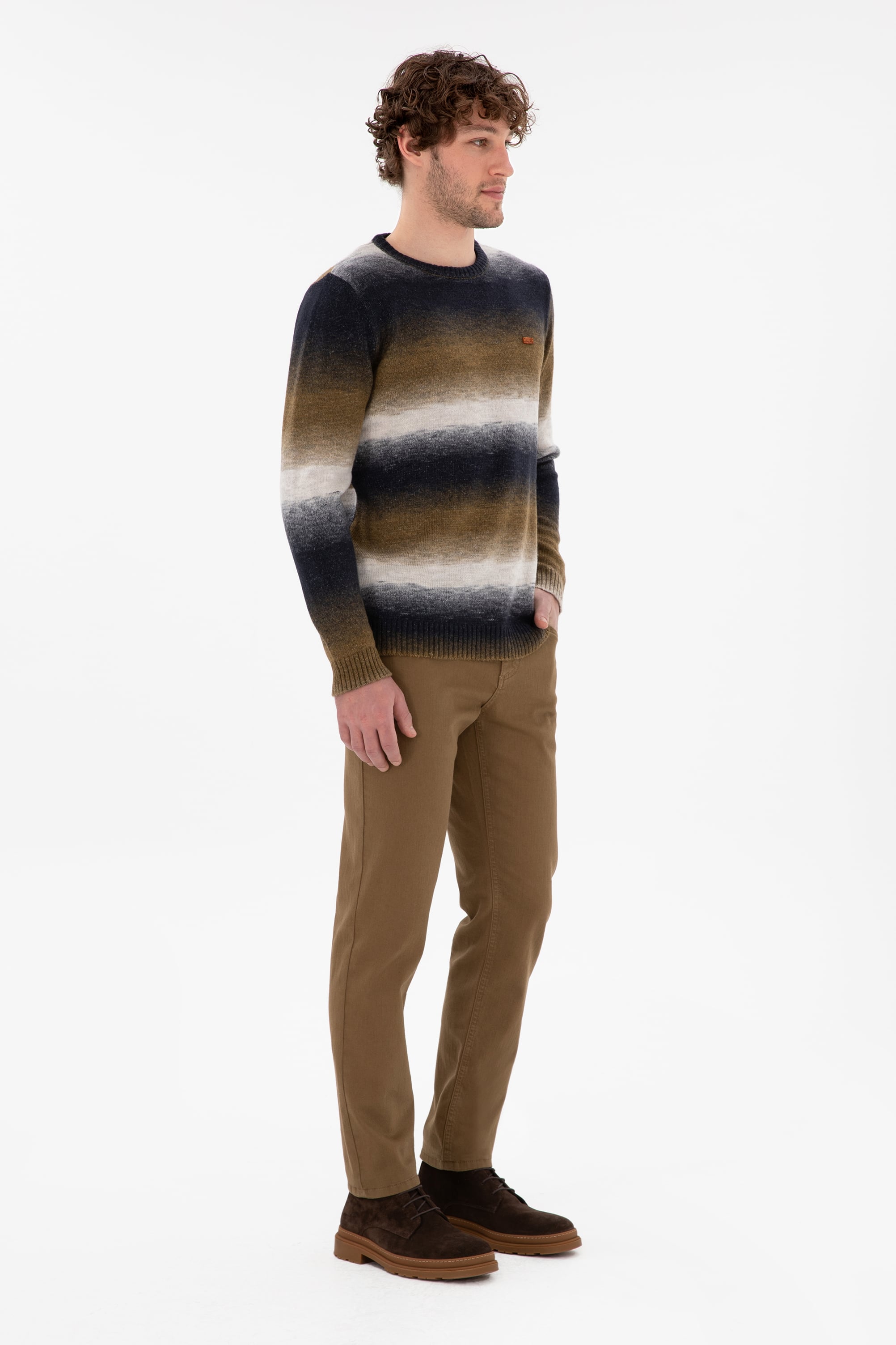 Erkek Slim Fit Haki Kanvas Pantolon - Image 3