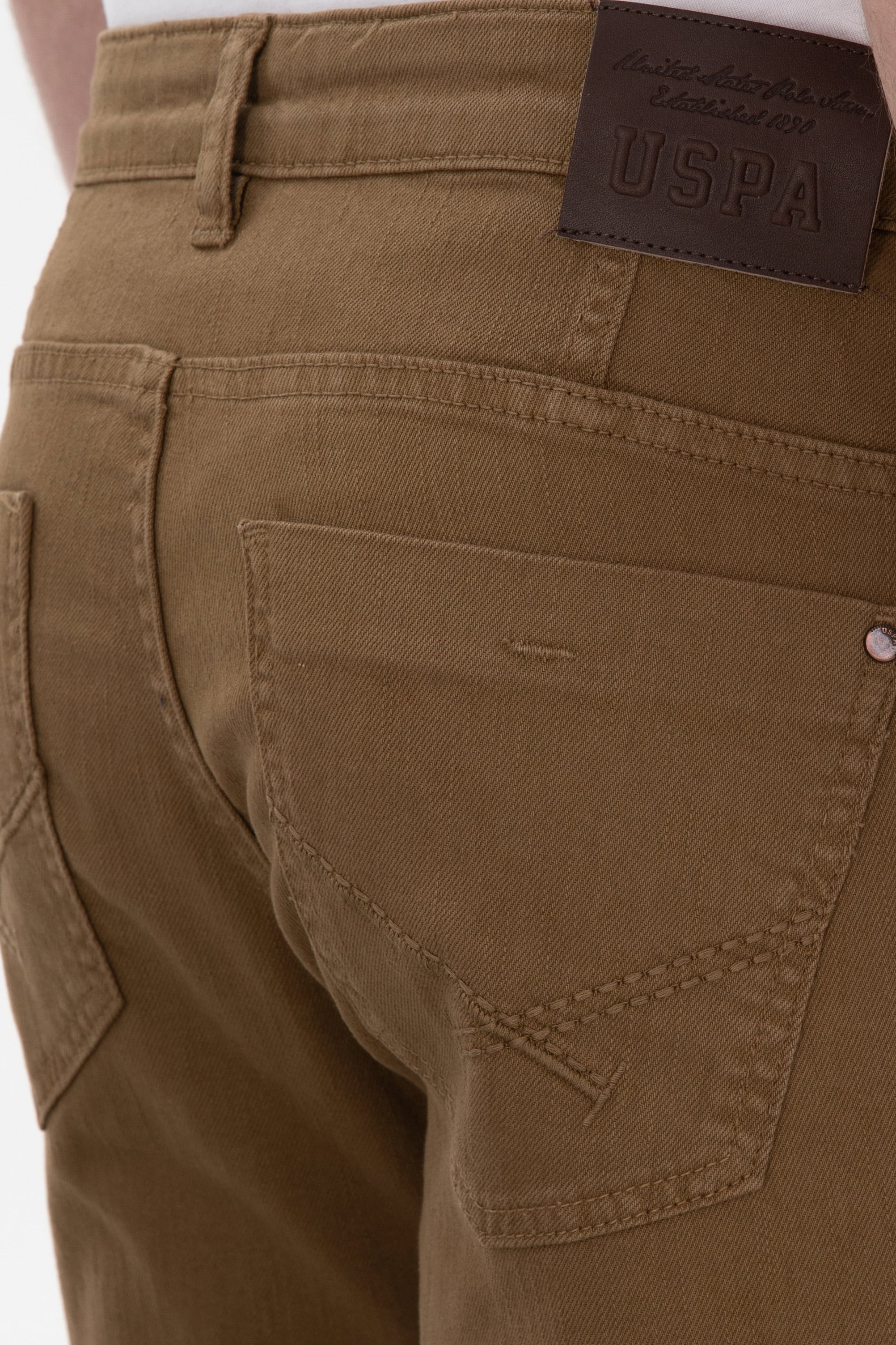 Erkek Slim Fit Haki Kanvas Pantolon - Image 6