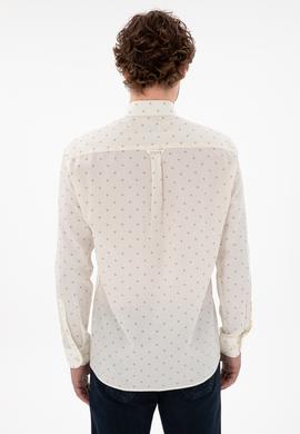 Erkek Krem Regular Fit Cepli Gömlek - 50296606036