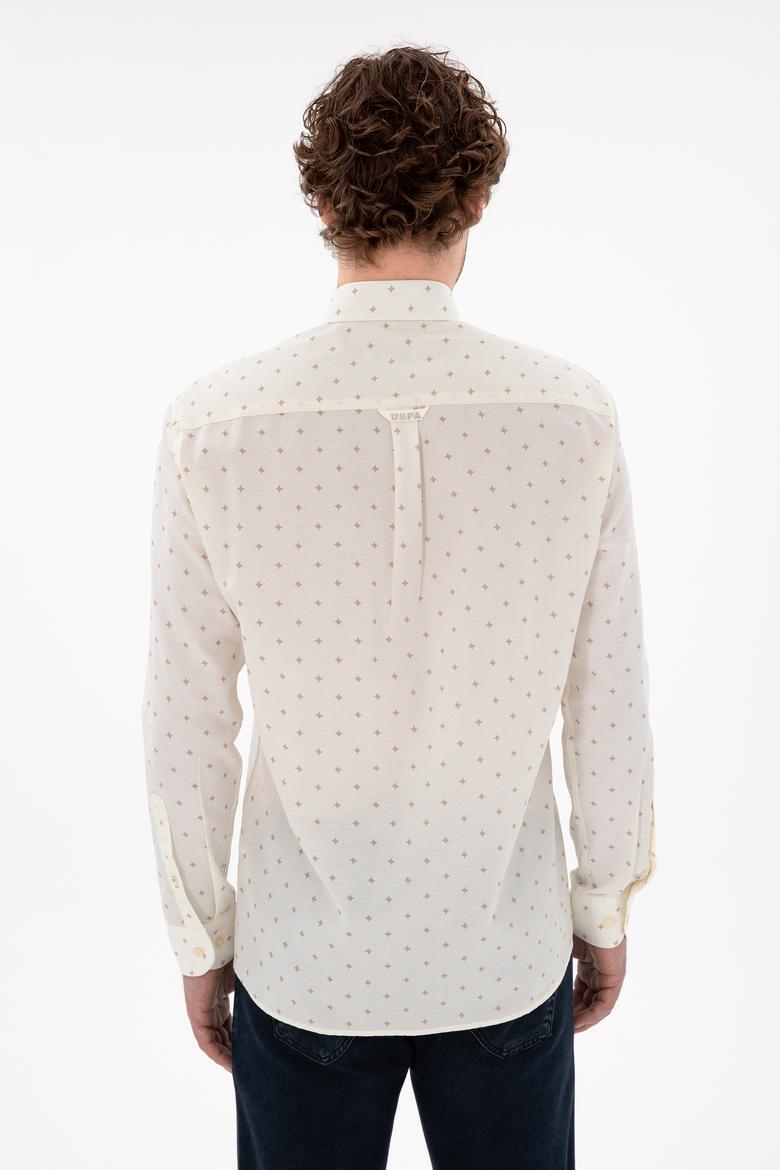 Erkek Krem Regular Fit Cepli Gömlek - 50296606036