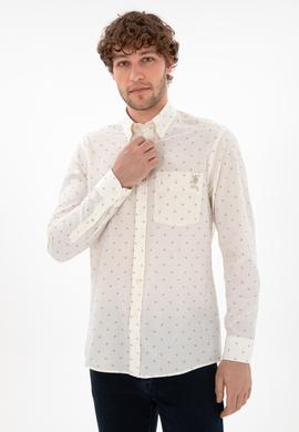 Erkek Krem Regular Fit Cepli Gömlek - 50296606036