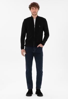 Erkek Siyah Basic Triko Hırka - 50294738028